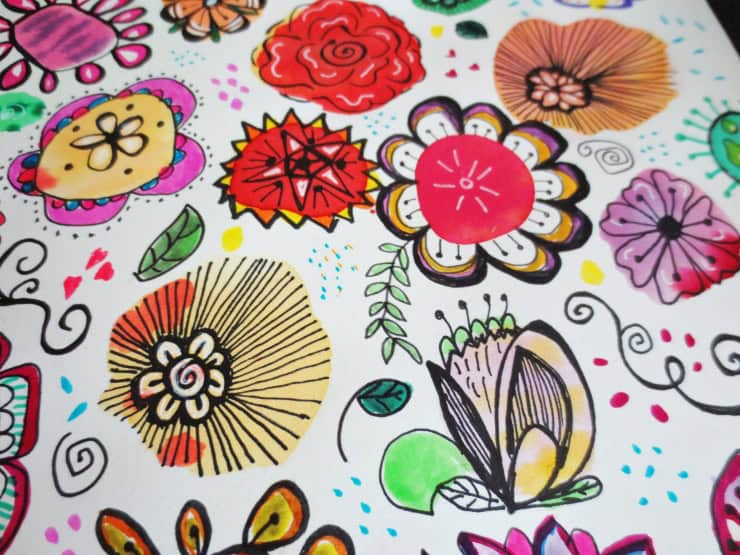 Flower Doodles Close up