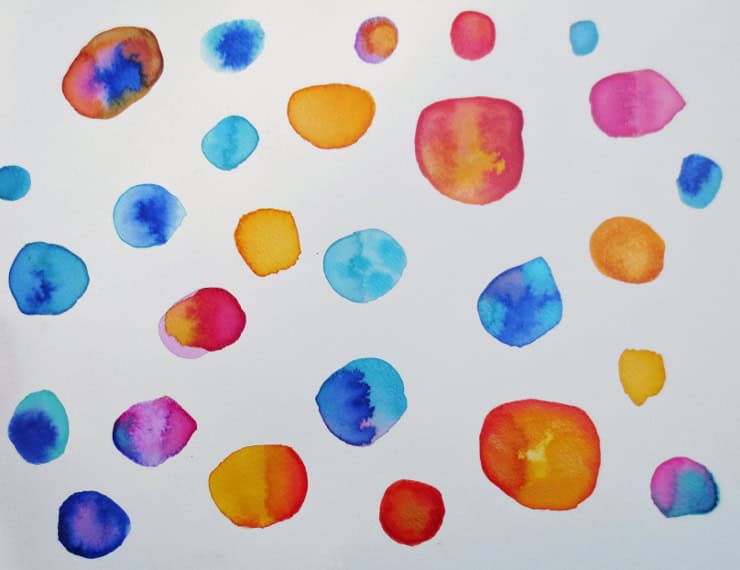 Watercolor dots 