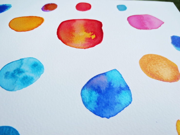 watercolor dots 