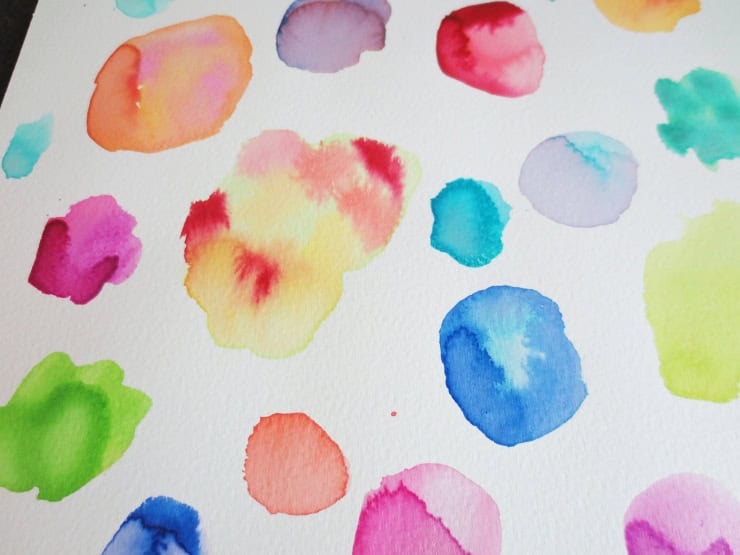 watercolor dots