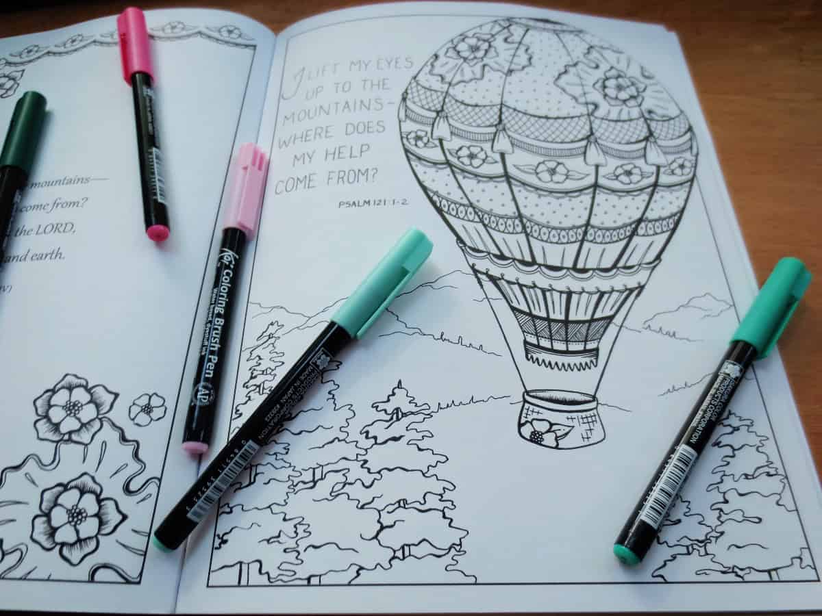 Hot Air Balloon Coloring (1200x900)