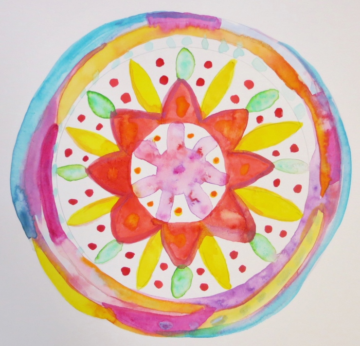 Watercolor Mandala Steps