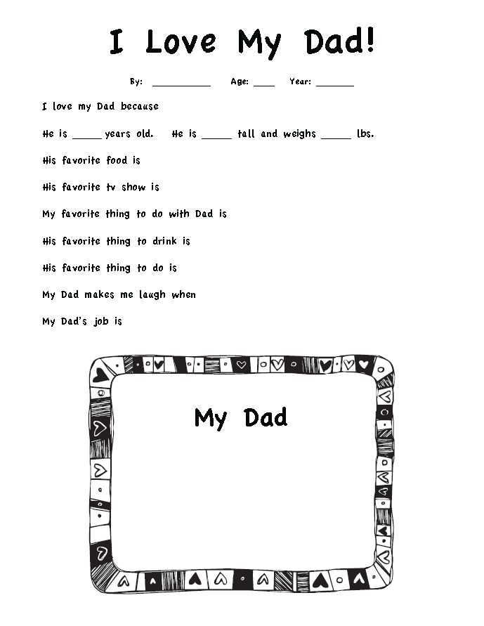 Father S Day Interview Grandpa Dad Questions Free Printable Art