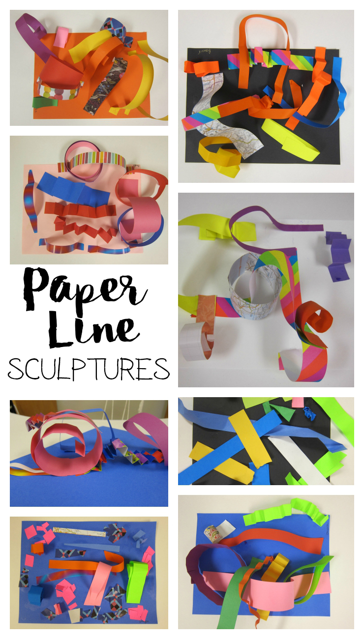 Line Sculptures with Kindergarten - Kindergarten Art Lessons