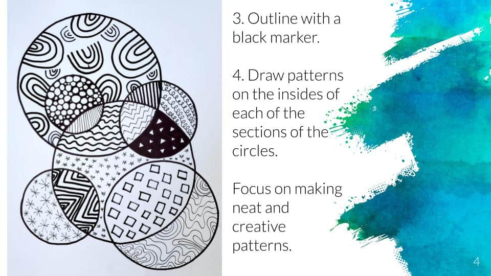 Distance Learning Art: Patterned Circles – Art is Basic